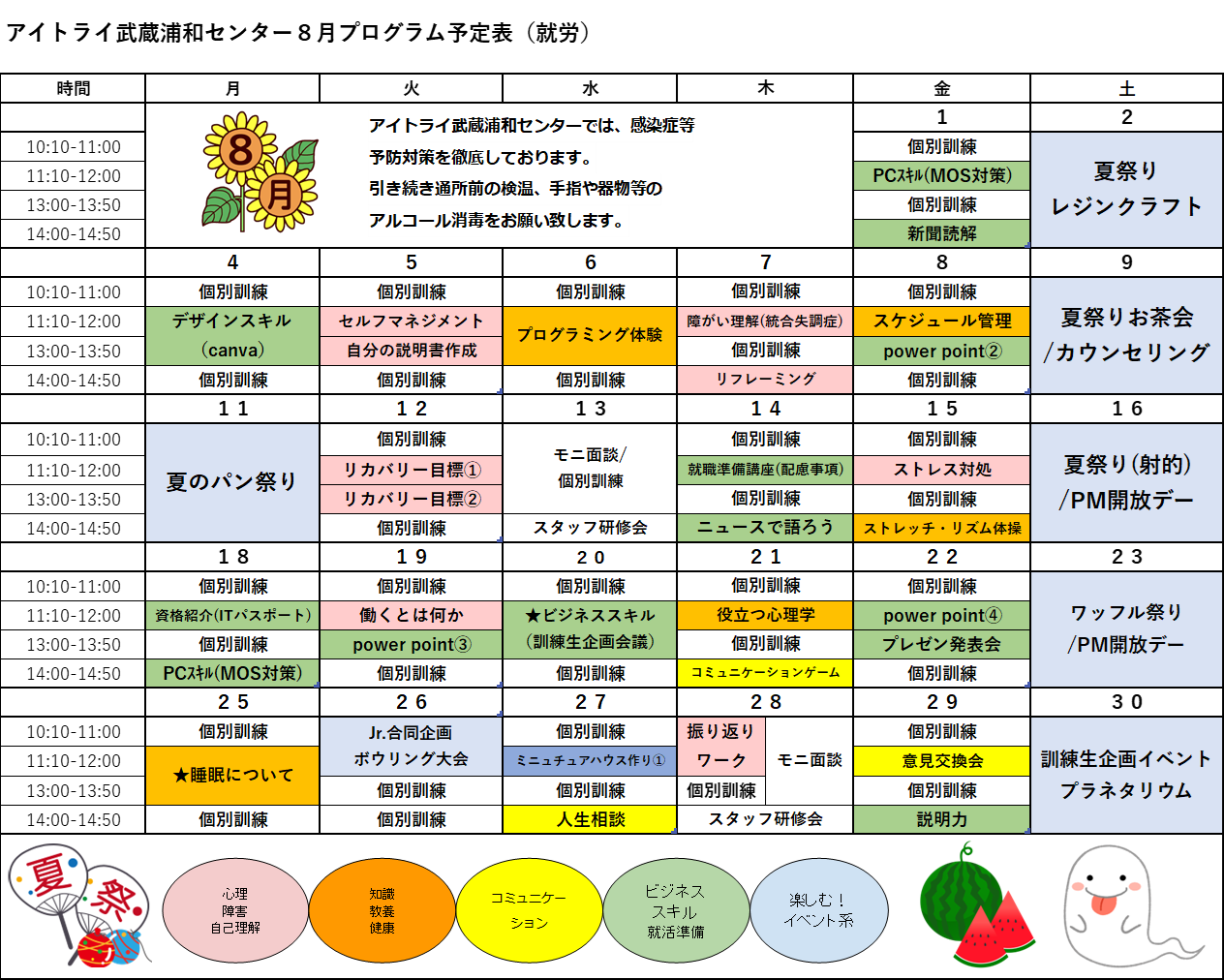 就労移行月間プログラム